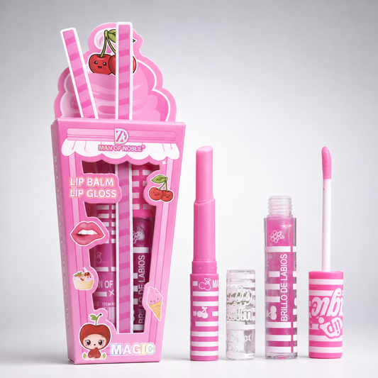 Cherry Shake Lip Balm & Lip Gloss Set