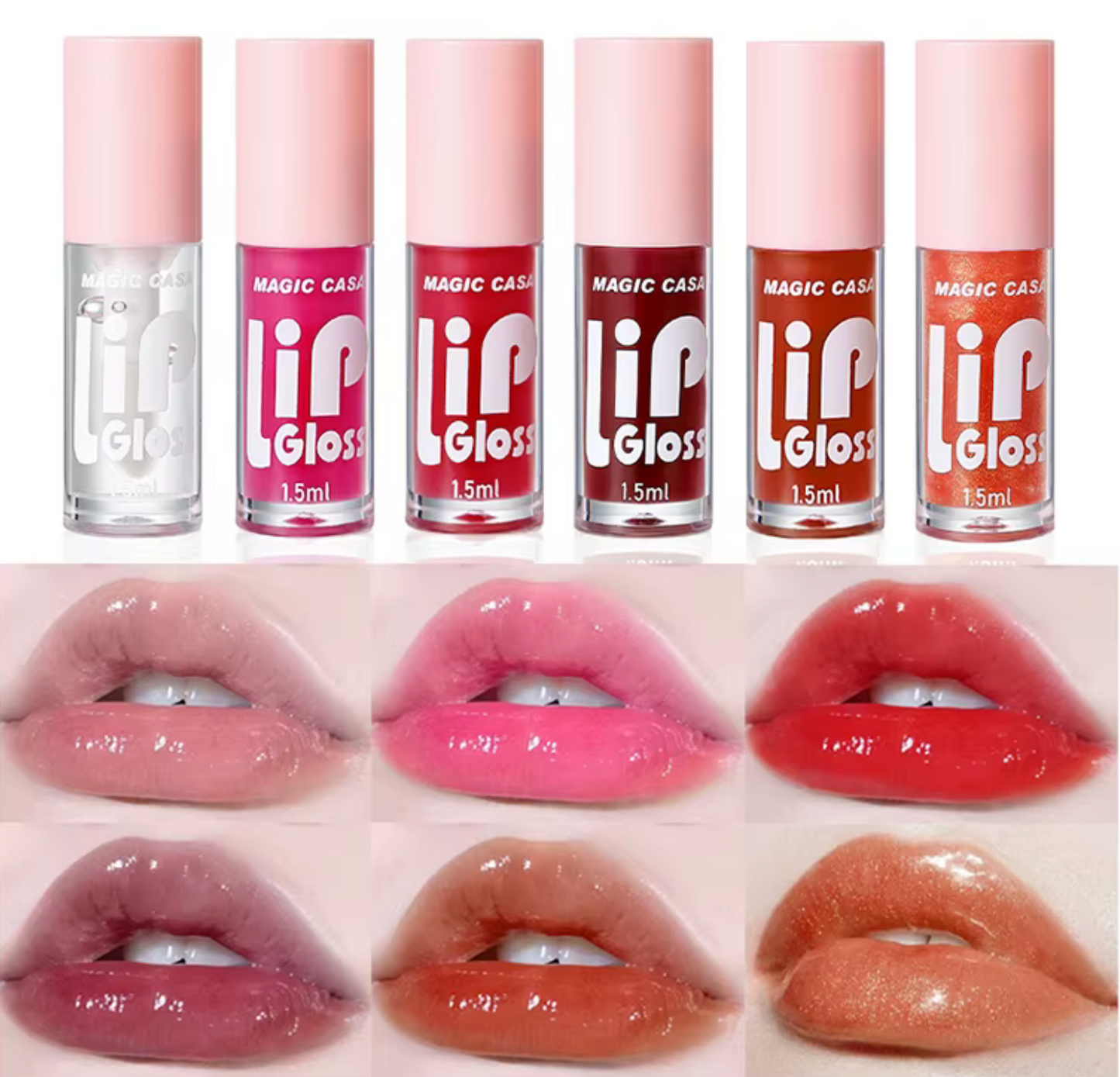 6 Mini Magic Lip Gloss Collection