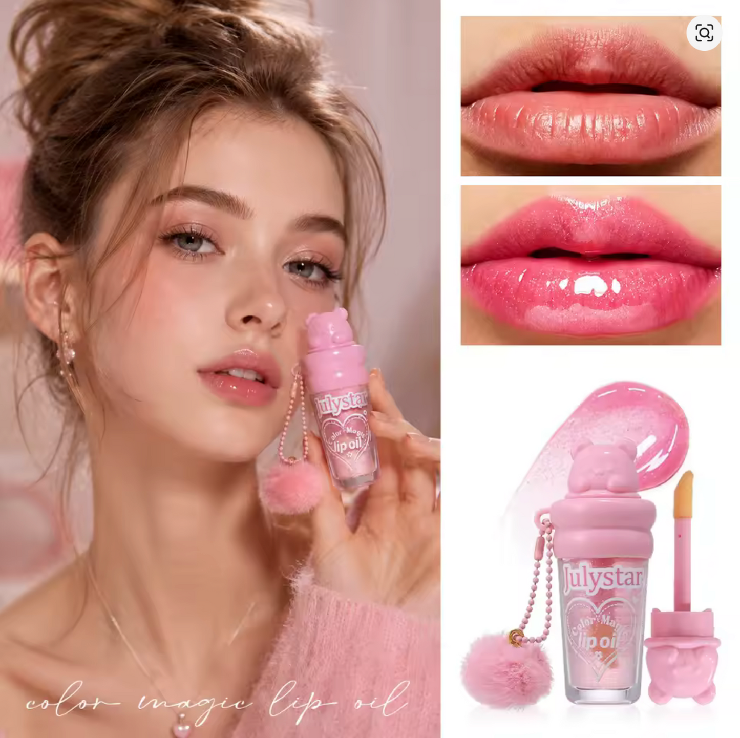 Colour Magic Bear Lip Oil + Fluffy Charm