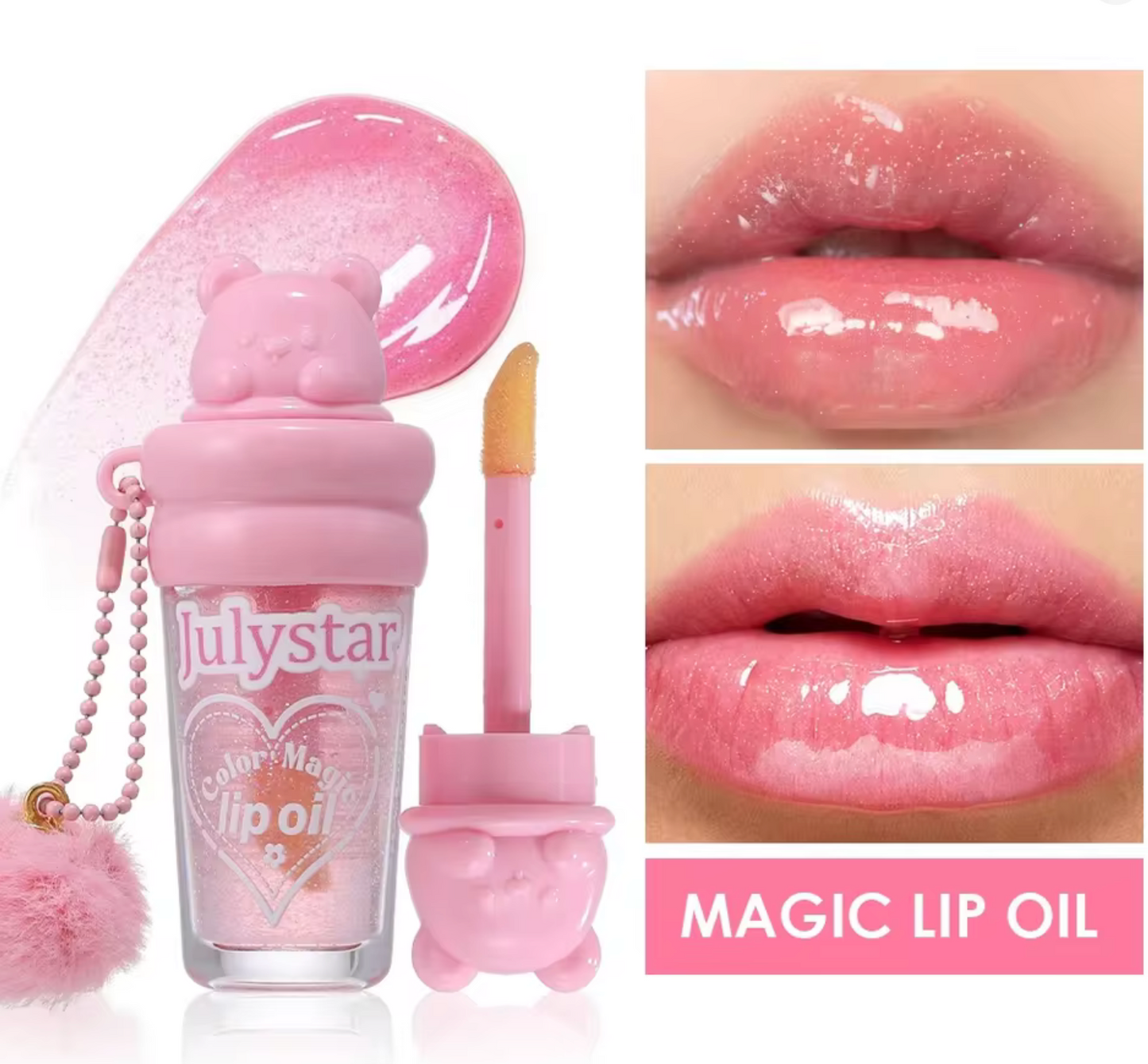 Colour Magic Bear Lip Oil + Fluffy Charm